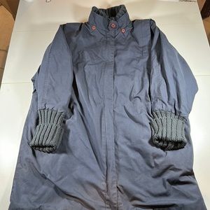 Vintage 80’s FoxRun Two Women’s Blue Wool Flannel Lined Parka Coat Jacket L
